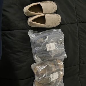 Multiple pairs of either gently used or never before worn size 6 big boy shoes.